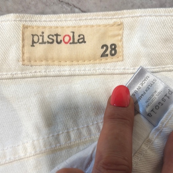 NWT Pistola Off-White Distressed Jean Shorts - Picture 3 of 7
